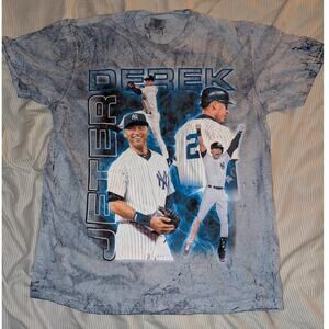Vintage Y2K Derek Jeter Yankees T-Shirt Comfort Colors Medium
